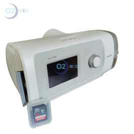AutoCpap Breathcare II Yuwell con SDCard visibile - distribuito da O2 Med