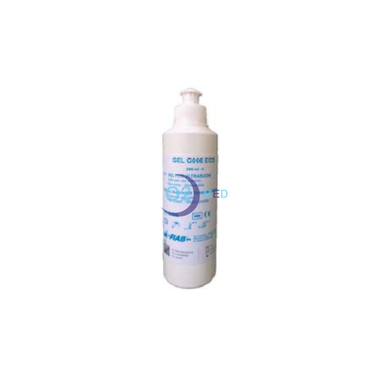Gel Conduttore per Ultrasuoni in flacone da 260 ml. FIAB - distribuito da O2 Med