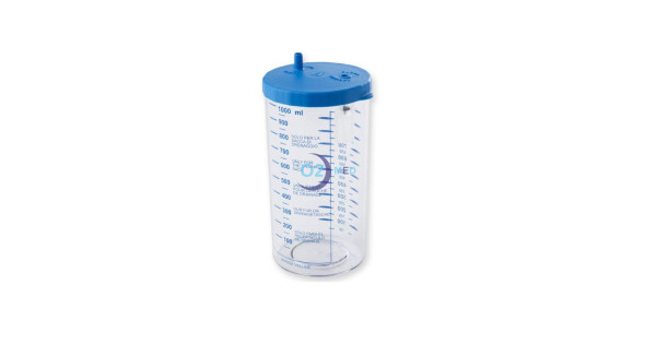 Vaso 1 Litro per sacche monouso aspiratore - distribuito da O2 Med