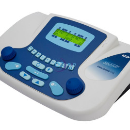 Audiometro Sibelsound 400 con display acceso rivolto a sinistra - distribuito da O2 Med