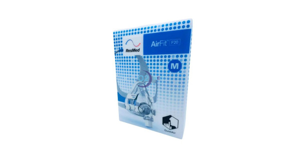 Confezione Maschera Airfit F20 taglia Medium Resmed  - distribuito da O2 Med