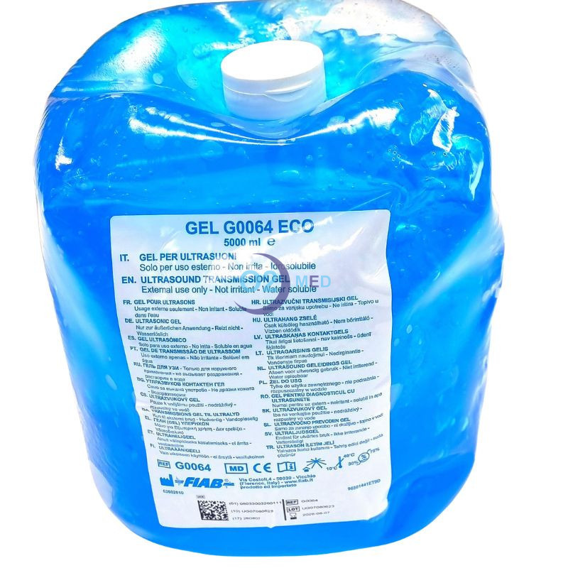 Gel Conduttore per Ultrasuoni in sacca morbida da 5.000 ml. FIAB - distribuito da O2 Med