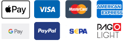 Paga in sicurezza con Discover Visa Mastercard Maestro American Express